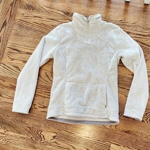 North Face Women Polartec Fleece Quarter Zip Kangaroo Pocket Medium Sweater Top